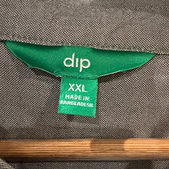 NWT Dip Men's Casual Gray Button-Down Shirt - Picture 2 of 5